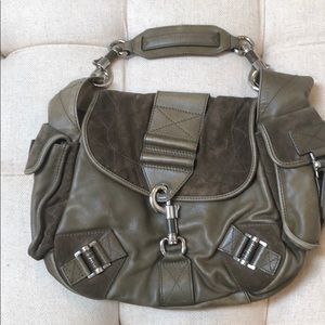 Christian Dior army green shoulder bag.